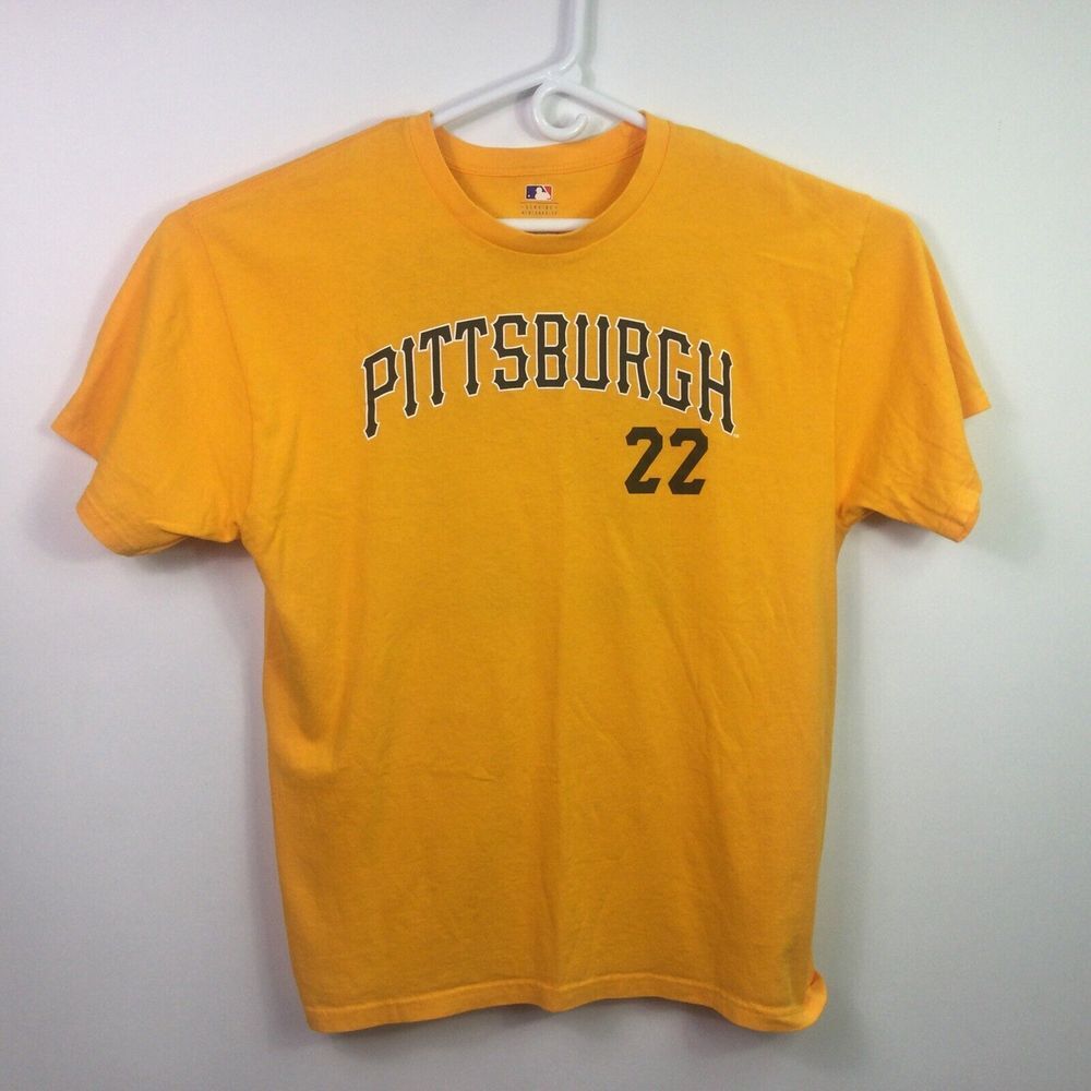 MLB Pittsburgh Pirates‎ #22 McCutchen t shirt Mens XL Yellow Genuine Merchandise